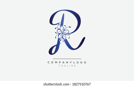 R initials monogram letter text alphabet logo