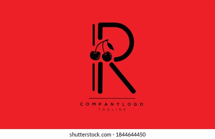 R initials monogram letter text alphabet logo design