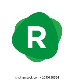 R Initials triangel background alphabet