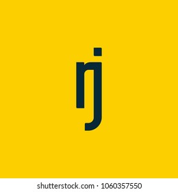 R & J joint logo bold letter design with business card template