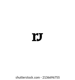 r j letter vector logo design