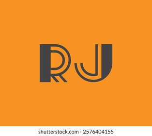 R and J logo design. RJ abstract Letters Logo Monogram. This logo design is the process of creating a visual symbol that represents a brand, company, or individual.