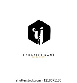 R J RJ Initial logo template vector
