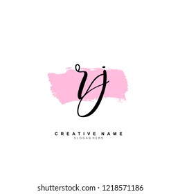 R J RJ Initial logo template vector