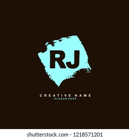R J RJ Initial logo template vector