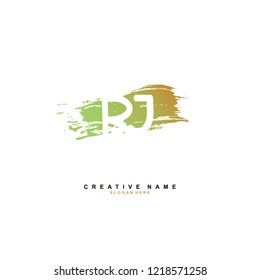 R J RJ Initial logo template vector
