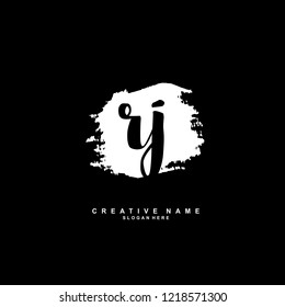 R J RJ Initial logo template vector