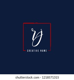 R J RJ Initial logo template vector