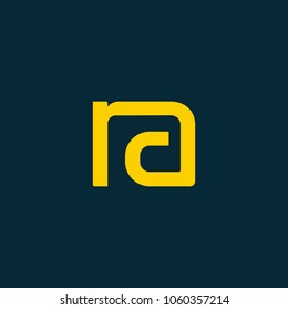 R & A joint logo bold letter design with business card template