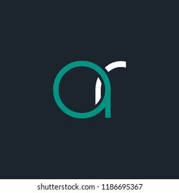 A & R joint logo letter style design with business card template
