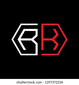 R K initial letter, modern logo design template vector
