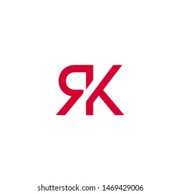 R K Letter Logo Design