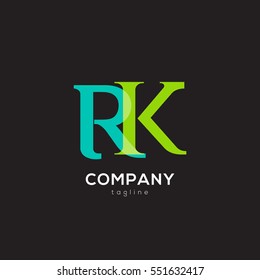 R & K  Letter logo design vector element