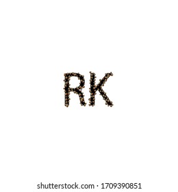 R K letter logo icon design