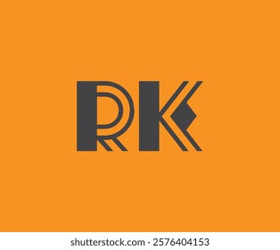 R and K logo design. RK abstract Letters Logo Monogram. This logo design is the process of creating a visual symbol that represents a brand, company, or individual.