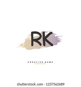 R K RK Initial logo template vector. Letter logo concept