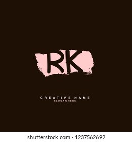 R K RK Initial logo template vector. Letter logo concept