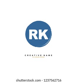 R K RK Initial logo template vector. Letter logo concept