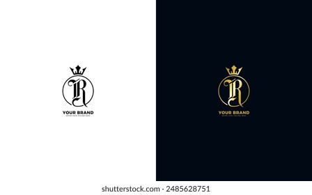 R king logo. Letter r icon, king. Graphic vector illustration design