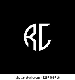 R L initial letter, modern logo design template vector