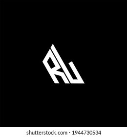 Diseño creativo del logotipo de la letra R L sobre fondo de color negro. icono de RL