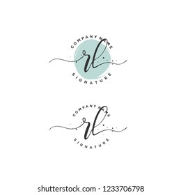 R L RL Initial logo template vector