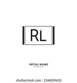 R L RL Initial logo letter with minimalist concept. Vector with scandinavian style logo.