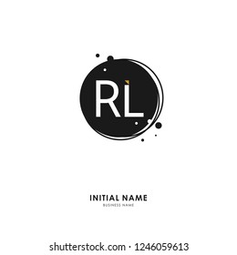 R L RL Initial logo letter with minimalist concept. Vector with scandinavian style logo.
