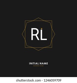 R L RL Initial logo letter with minimalist concept. Vector with scandinavian style logo.