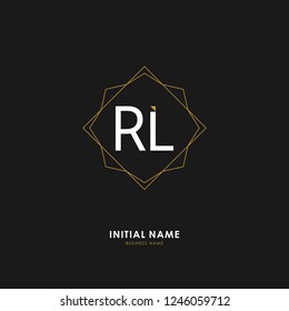R L RL Initial logo letter with minimalist concept. Vector with scandinavian style logo.