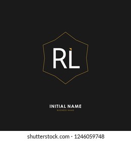 R L RL Initial logo letter with minimalist concept. Vector with scandinavian style logo.