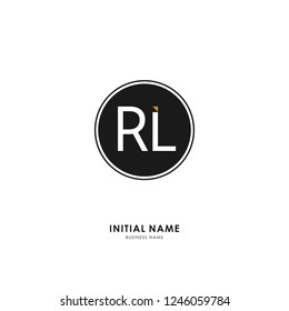R L RL Initial logo letter with minimalist concept. Vector with scandinavian style logo.