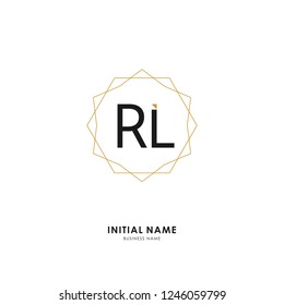 R L RL Initial logo letter with minimalist concept. Vector with scandinavian style logo.