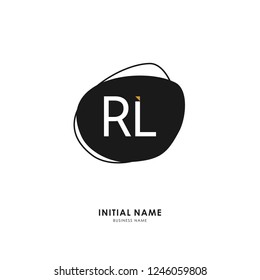 R L RL Initial logo letter with minimalist concept. Vector with scandinavian style logo.
