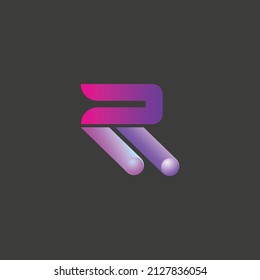 R latter logo - abstract logo template 