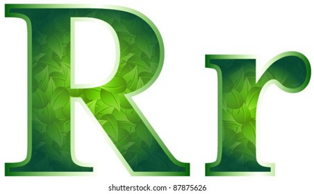 Letra R hoja