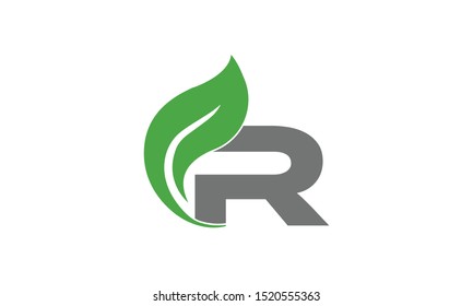 R Leaf Logo New Concept. 