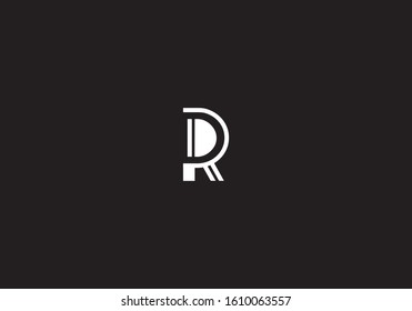 R letter alphabet icon logo design in creative minimal modern top trendy elegant abstract style vector