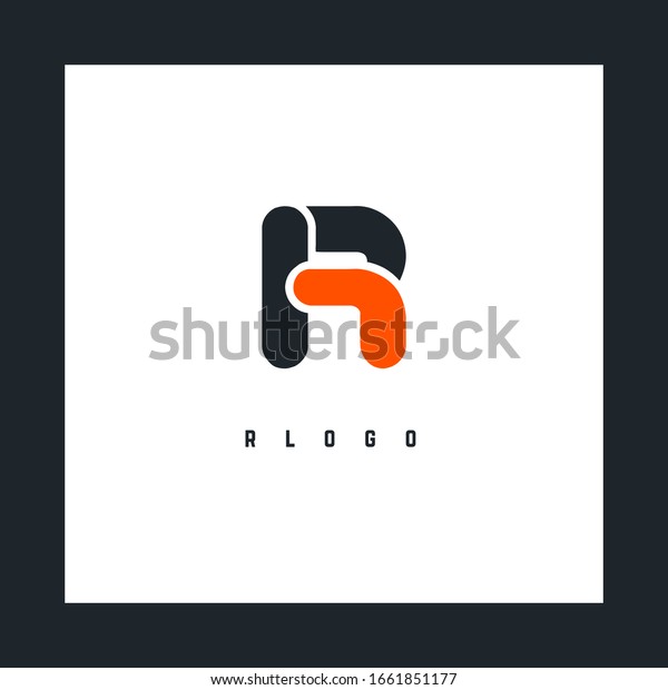 R Letter Alphabet Rounded Design Abstract Stock Vector (Royalty Free ...