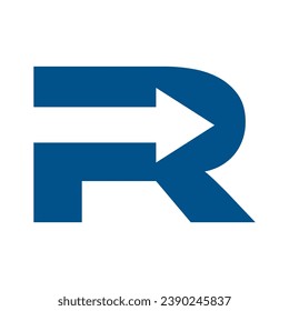 R letter arrow logo template 1