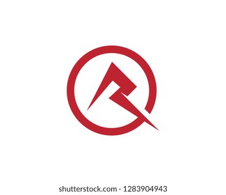 R Letter Arrow vector illustration icon Logo Template design