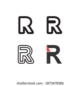 R Letter Arrow vector illustration icon Logo Template design