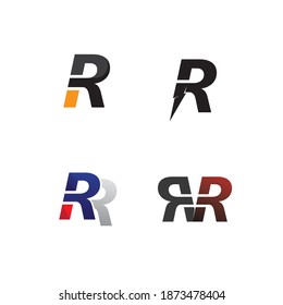 Icono de ilustración vectorial de la letra R Diseño de plantilla