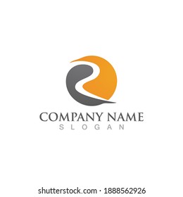 R Letter Arc Vektorgrafik Symbol Logo Vorlage Design