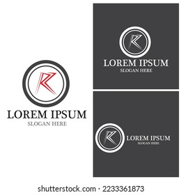 R Letter Arrow vector illustration icon Logo Template design