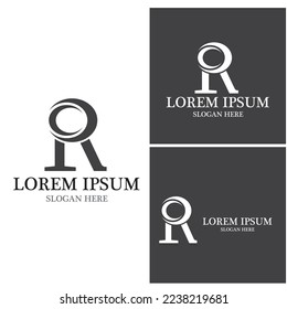 R Letter Arrow vector illustration icon Logo Template design