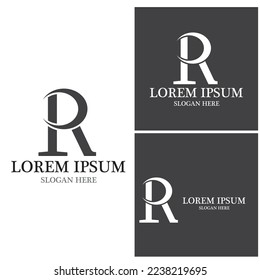R Letter Arrow vector illustration icon Logo Template design