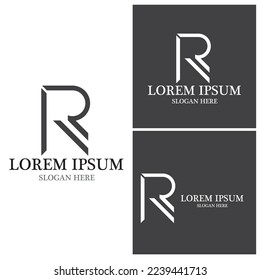 R Letter Arrow vector illustration icon Logo Template design