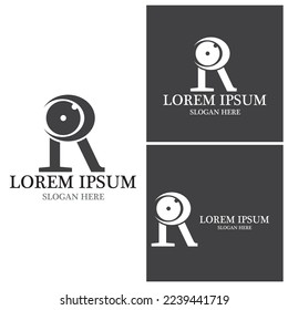R Letter Arrow vector illustration icon Logo Template design
