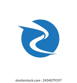 R Letter Arrow vector illustration icon Logo Template design